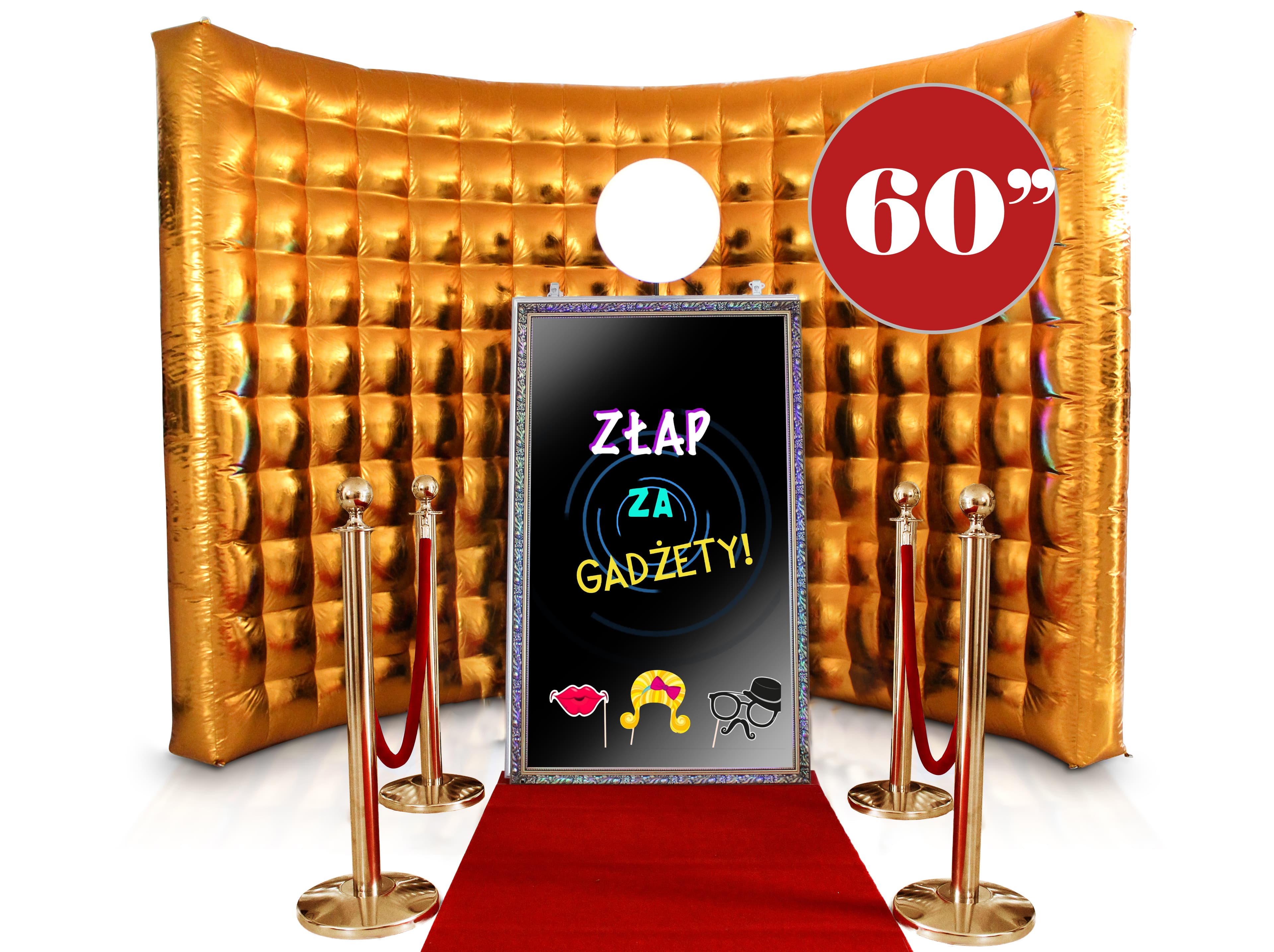 Magic Mirror 60″ - zestaw 5 w 1 - wynajem fotolustro