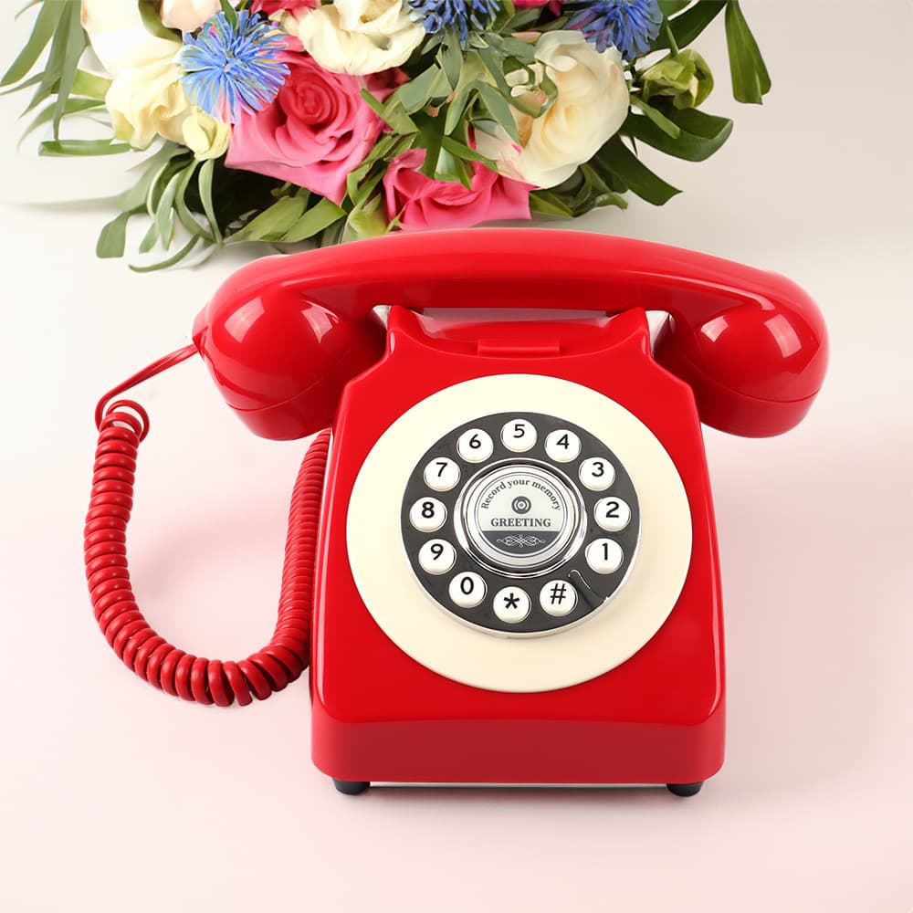Telefon życzeń - audio księga gości (czerwony) - wynajem audio guestbook